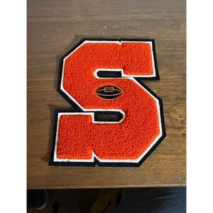 Orange Varsity Letter S Patch Football Syracuse Style Sew On 7 Inch